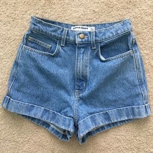 American Apparel mom jean shorts